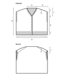 Ashfork Cardigan | Knitting Pattern by Aude Martin - Schematic