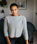 Bresson Pullover | Knitting Pattern by Alma Bali - modeled