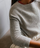 Bresson Pullover | Knitting Pattern by Alma Bali - modeled, shoulder