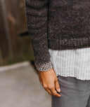 Cormel Pullover | Knitting Pattern by Lyudmila Aksenik - modeled, arm and hem