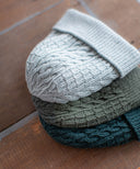 Lifestyle Stacked Hats Ely Cables Hat | Knitting Pattern by Lis Smith | Brooklyn Tweed